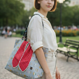 うさぎ耳布バッグの型 2